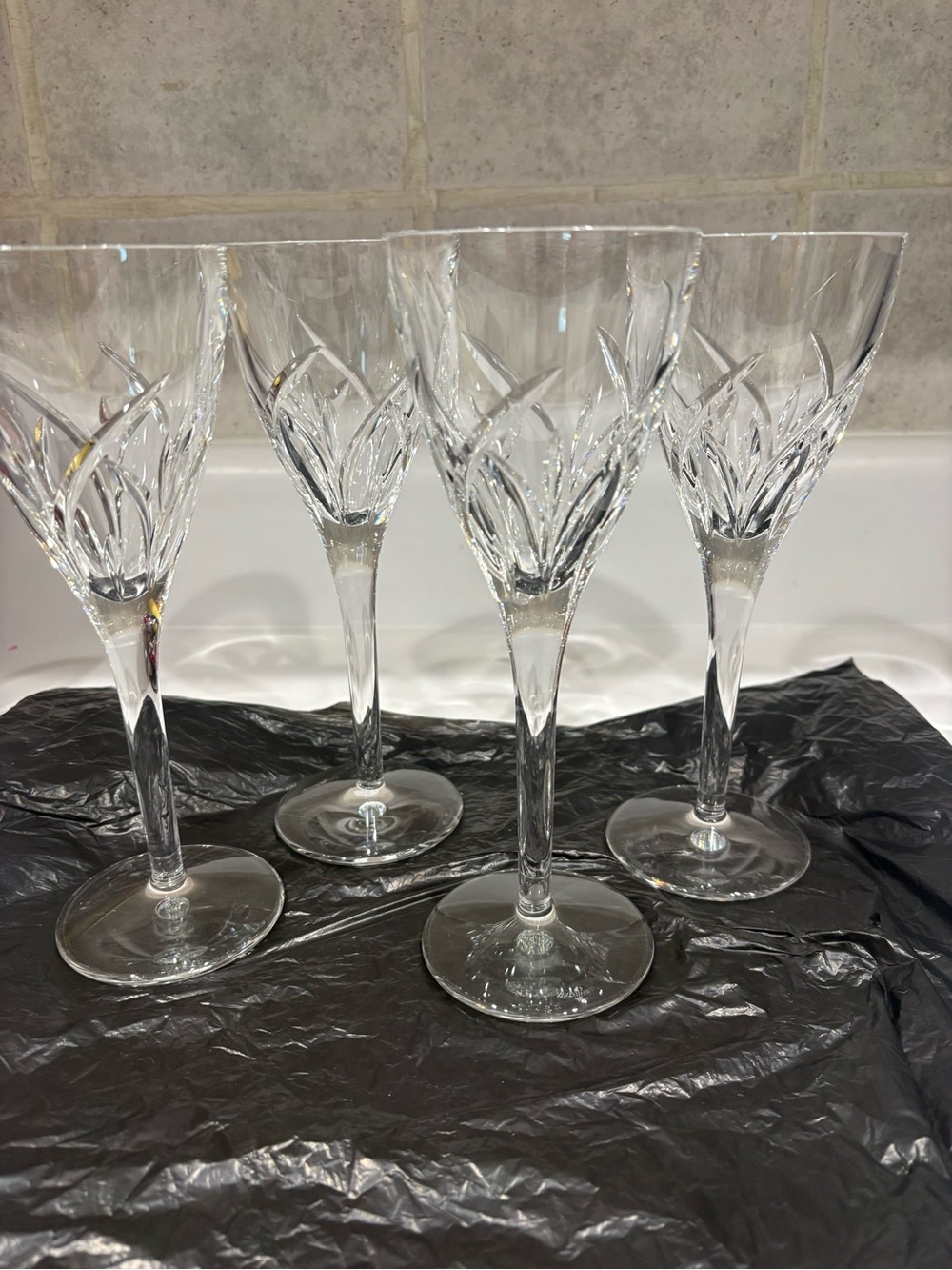 Waterford Crystal glasses set of four Merrill Pattern - Picture 2 of 8